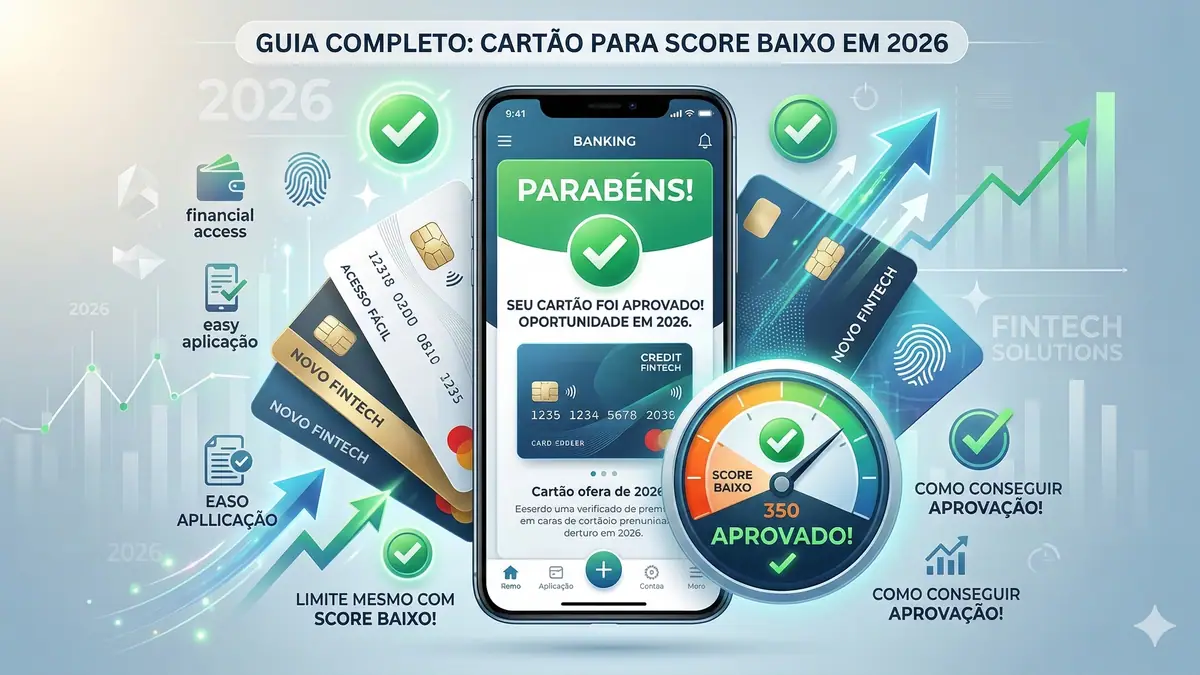 Imagem destacada sobre Cartão de crédito para score baixo