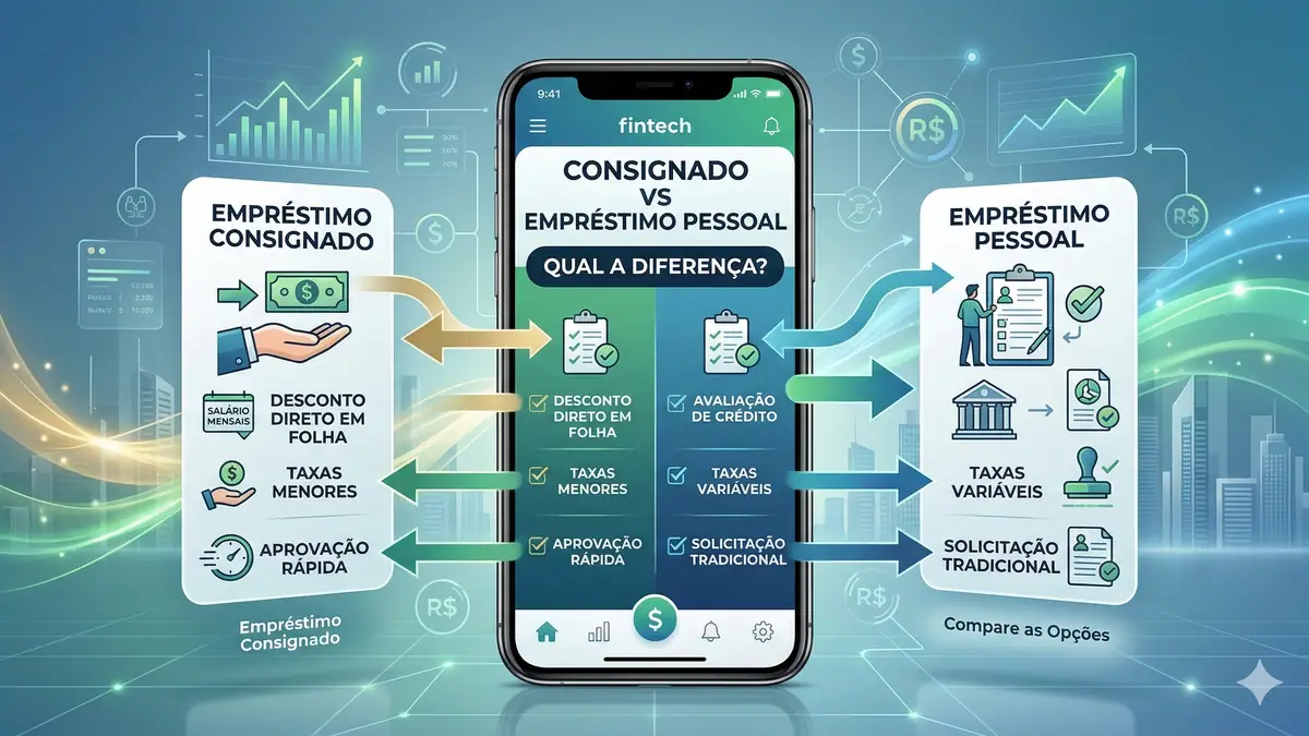 Imagem destacada sobre Diferença entre consignado e empréstimo pessoal