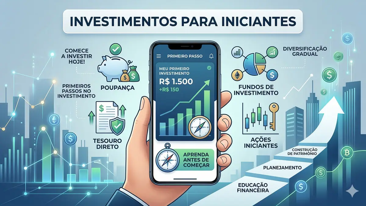 Imagem destacada sobre Melhores investimentos para iniciantes