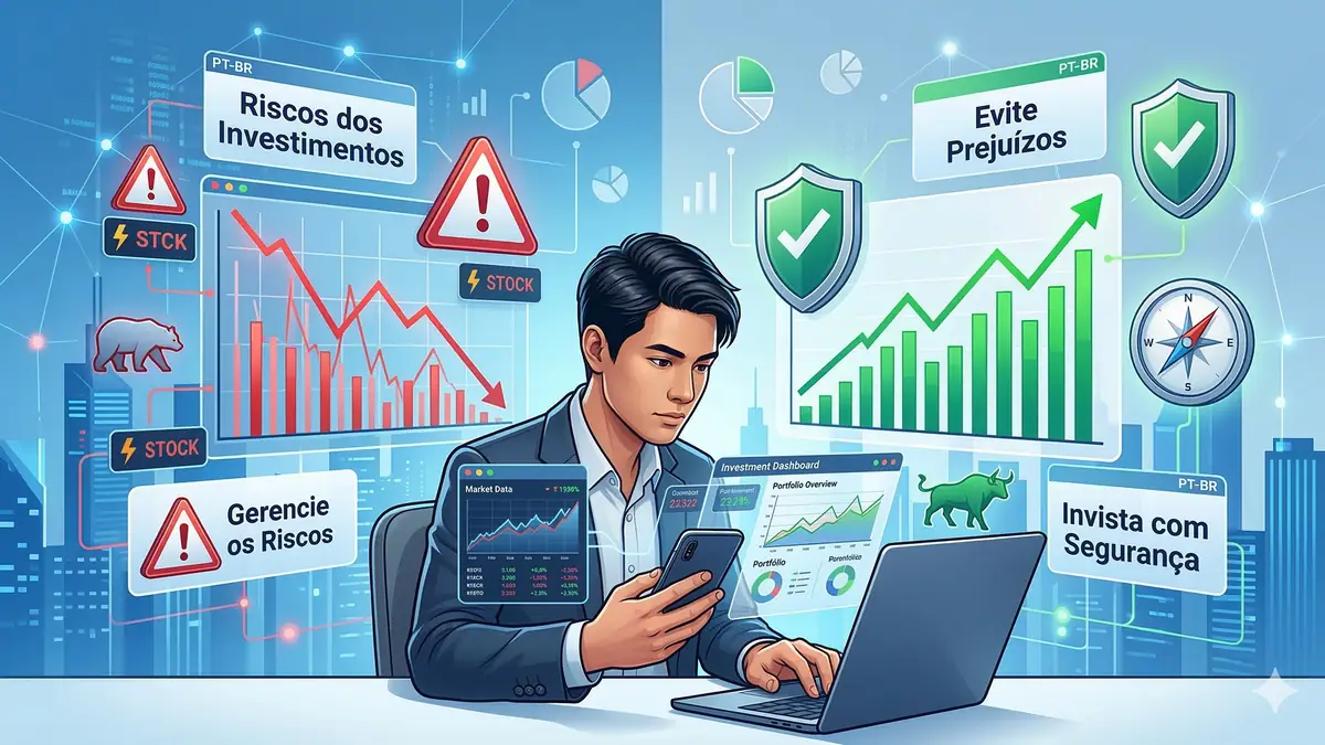 Imagem destacada sobre Riscos dos investimentos