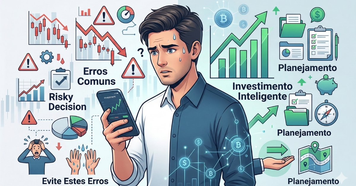 Imagem destacada sobre Erros comuns em investimentos