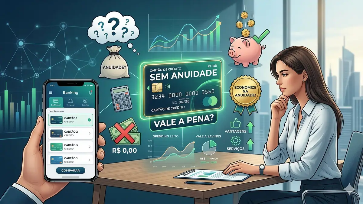 Imagem destacada sobre Cartão de crédito com anuidade zero vale a pena