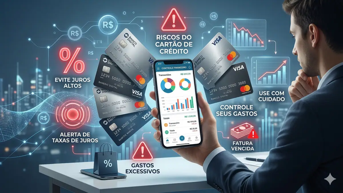 Imagem destacada sobre Riscos e cuidados com cartão de crédito