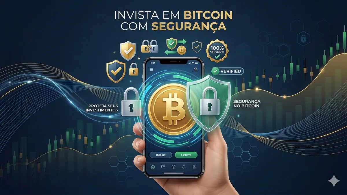 Imagem destacada sobre Como investir em bitcoin com segurança