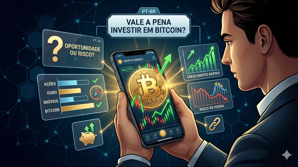 Imagem destacada sobre Bitcoin vale a pena investir