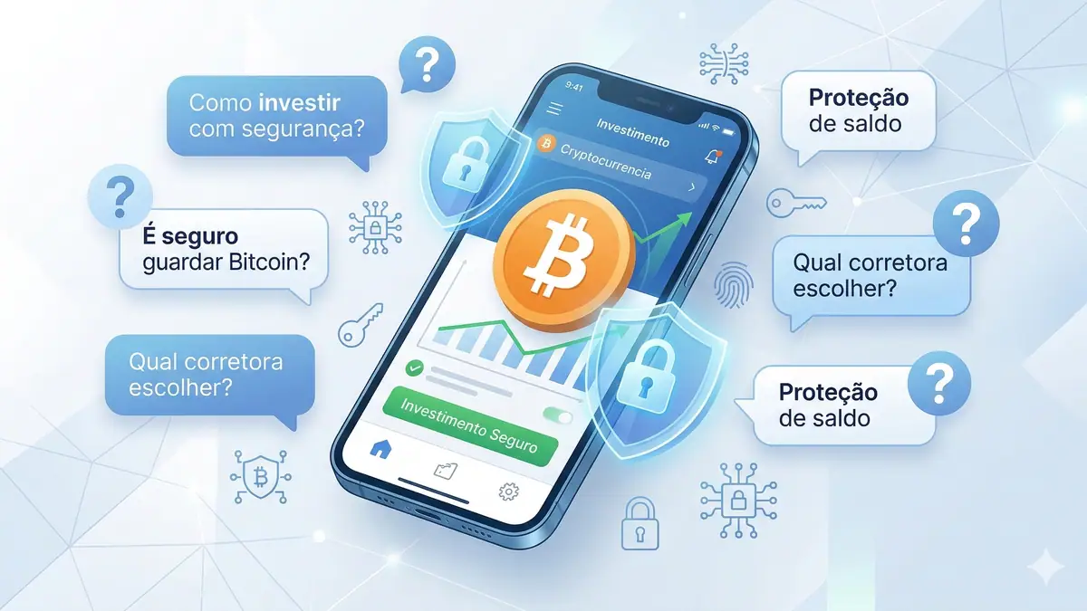 Imagem destacada sobre Dúvidas frequentes investir em bitcoin